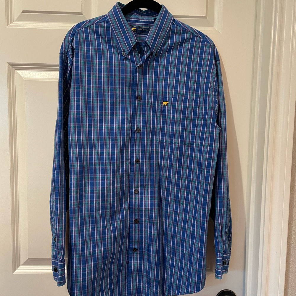 Jack Nicklaus Men’s long-sleeve button down shirt, size M